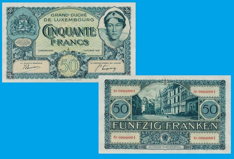 Luxembourg 50 Franc 1922   /   Copy