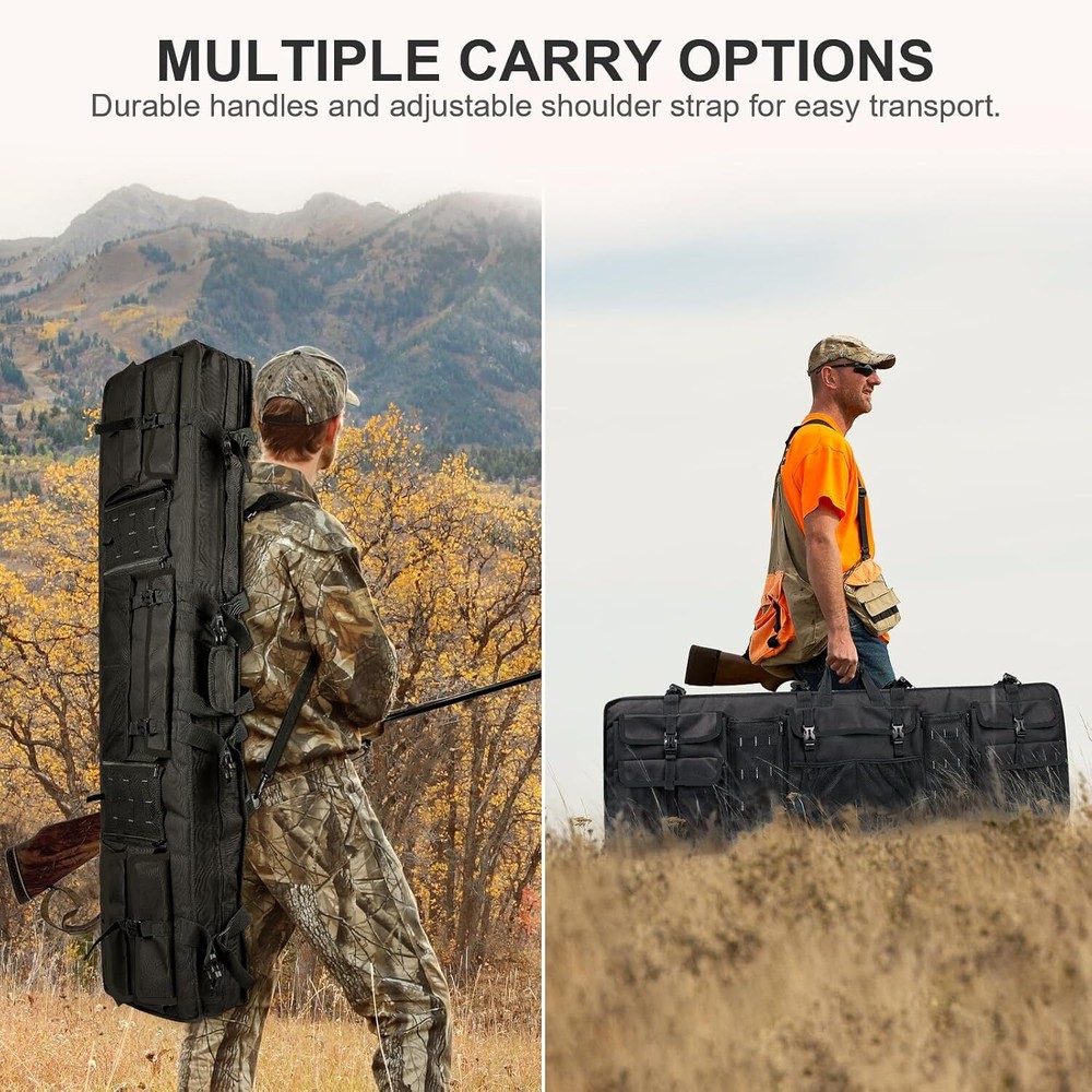 53 Inch Double UTV Tool Carrier Soft Case Quick Release Hunting Tool Bag Rack