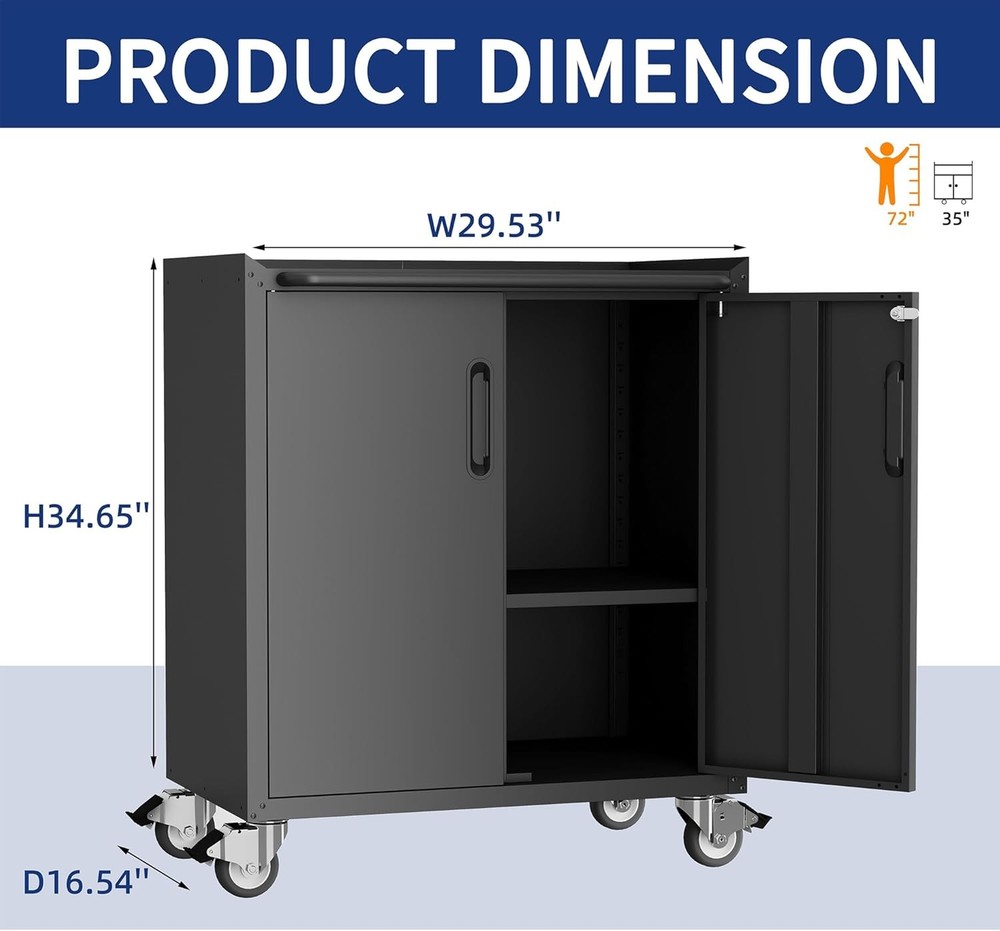 Metal Tool Cabinet,Garage Storage Cabinet System,Wall Cabinet & Locking Rolling