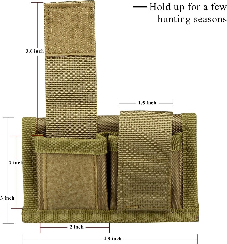 Kosibate Speedloader Pouch Case Holder Nylon Tactical Double Tan
