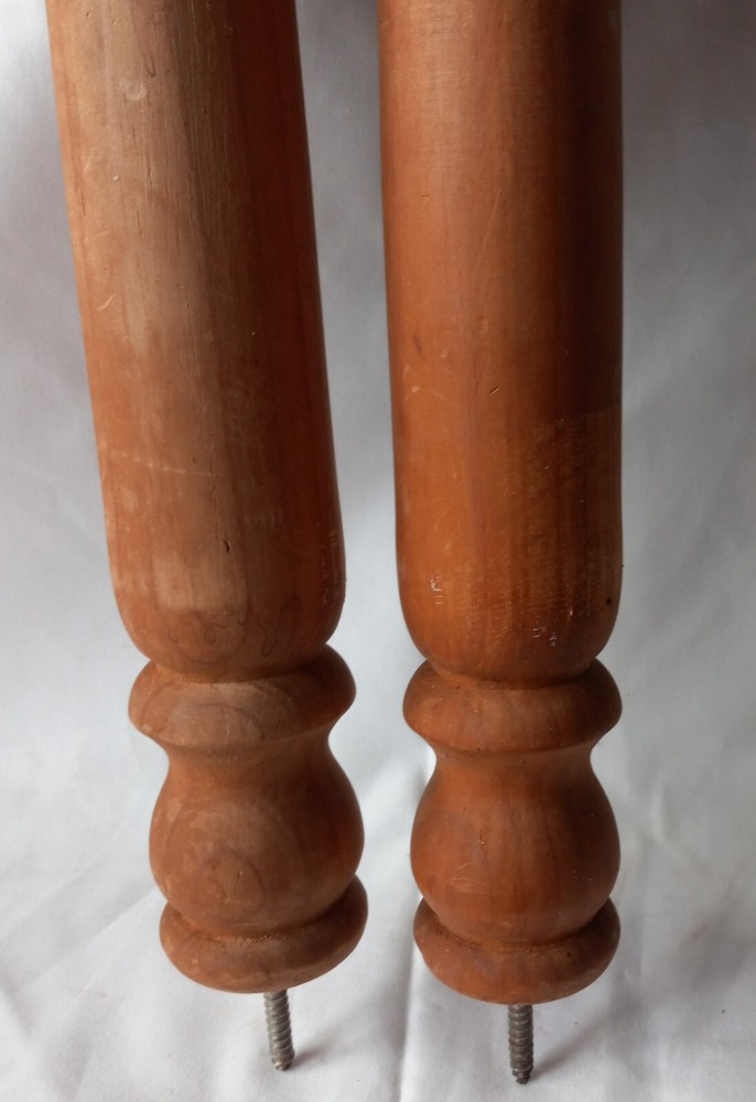 Vintage Pair Pine Columns Posts Pillars w/ Urn Finials 30 1/4" high