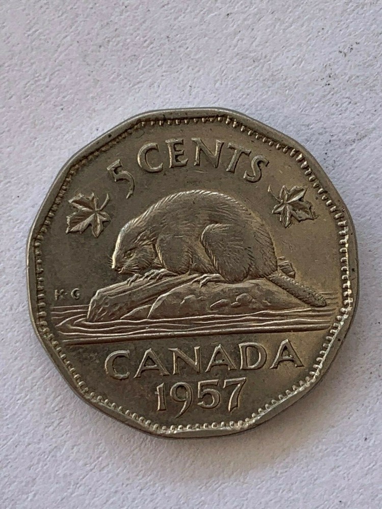 1957 Canada 5 Cent Coin