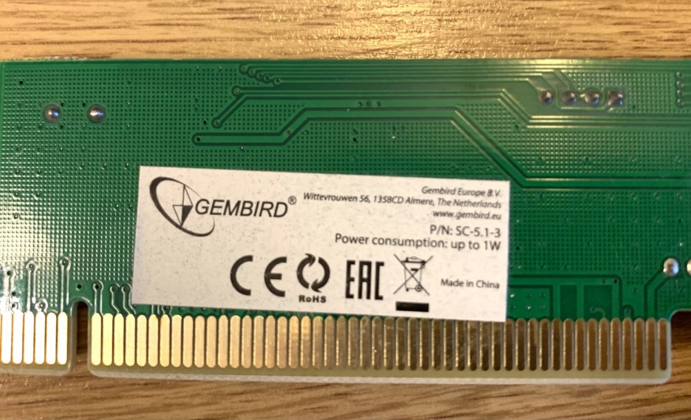 GEMBIRD Sound Card SC-5.1-3