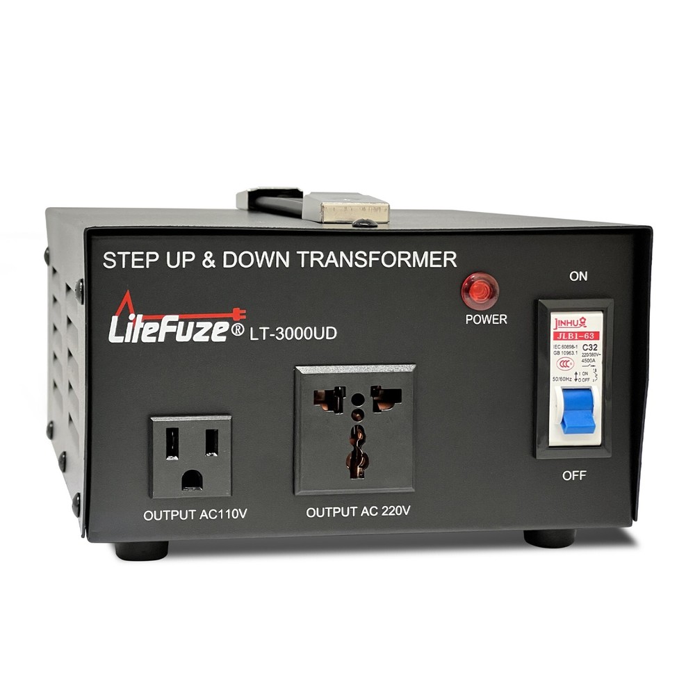 LiteFuze  3000 Watt Voltage Converter Transformer Step Up/Down (LT-3000UD)