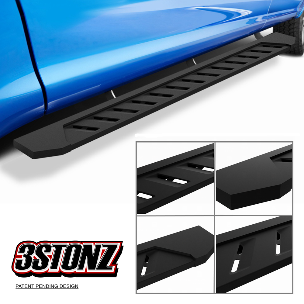 Running board For 19-24 Chevy Silverado 1500 Crew Cab 7" Texture Black Side Step