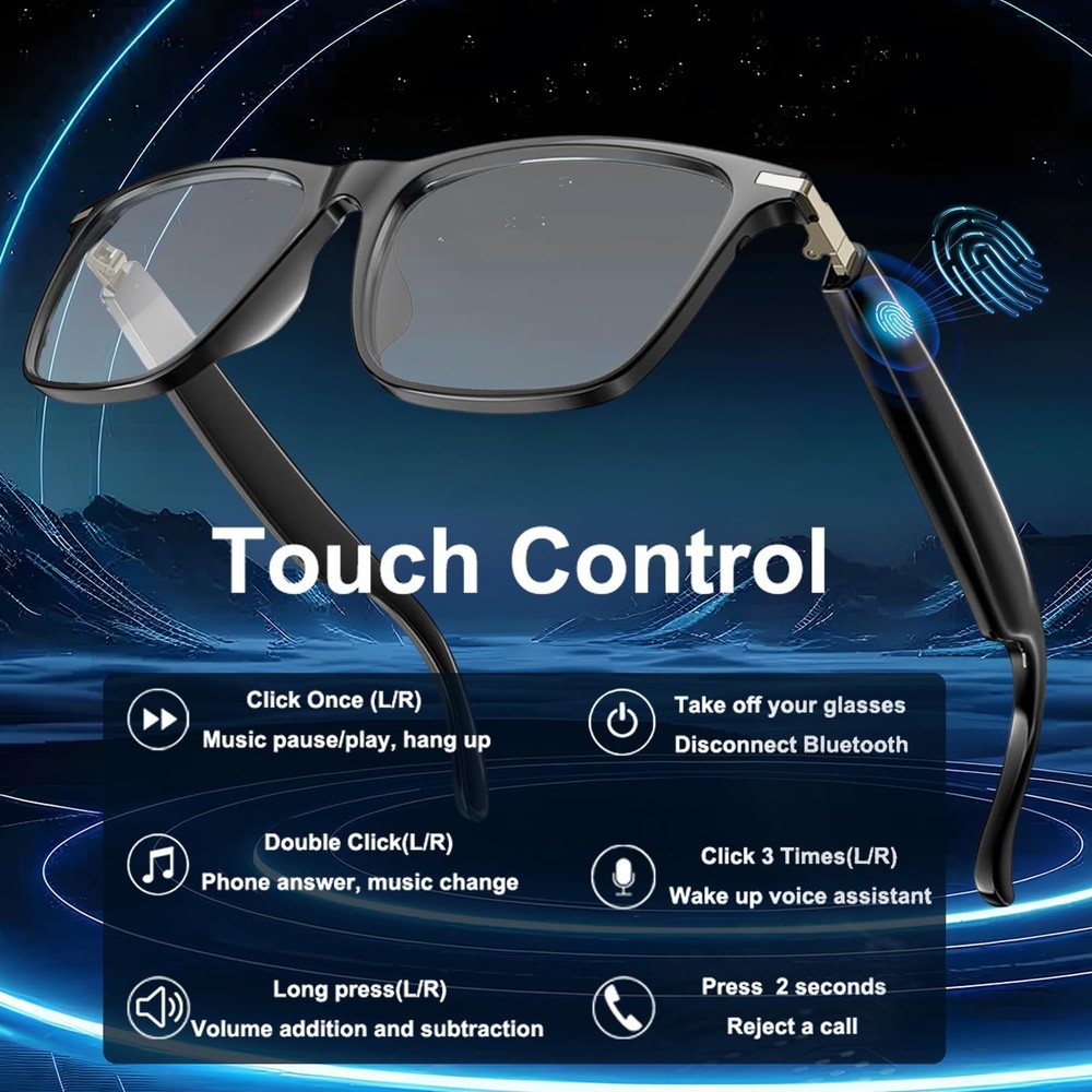 Lentes Inteligentes con Chat GPT AI Gafas De Sol Bluetooth Traductor 160 Idiomas