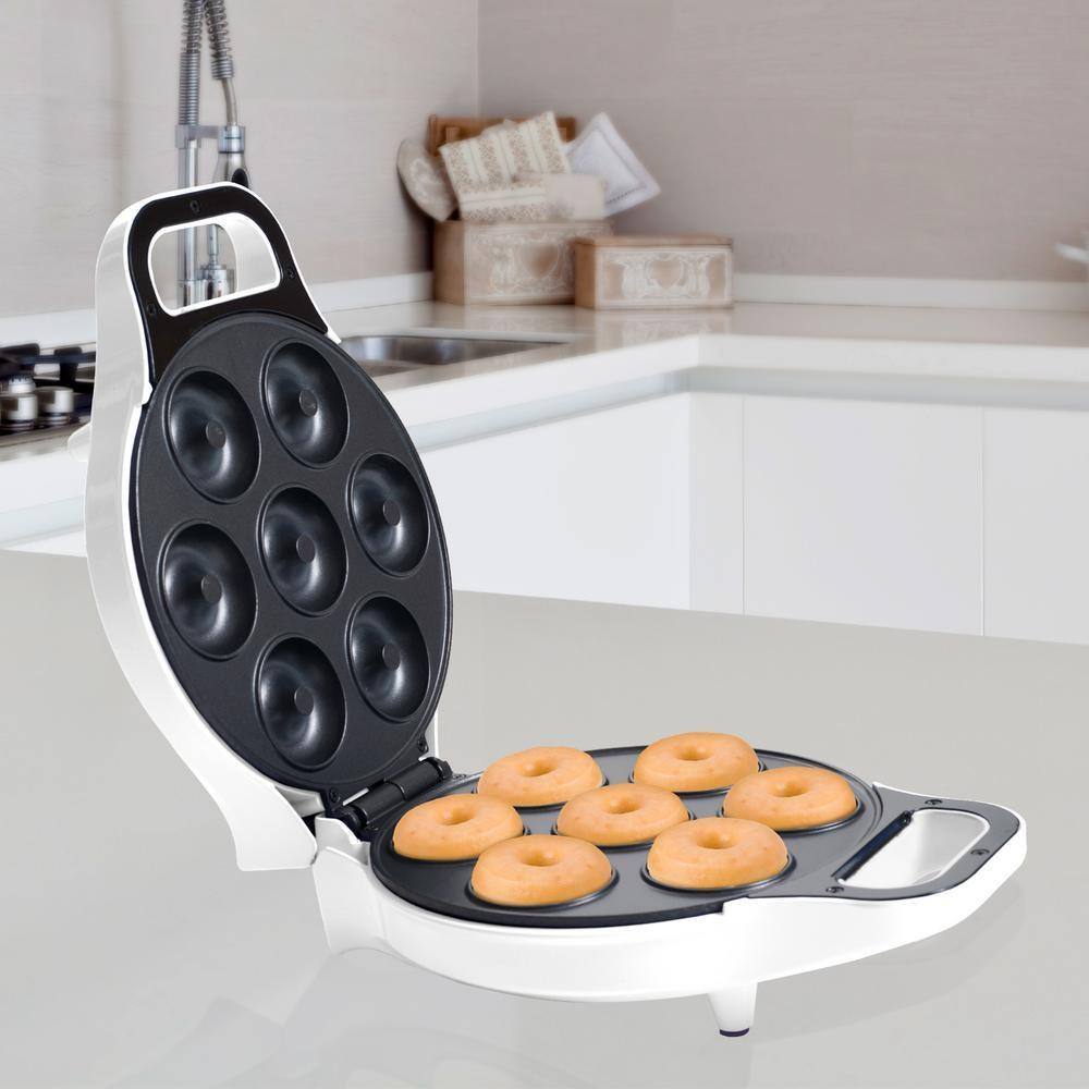 750 W White Mini Donut Maker