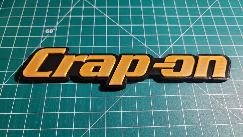 Crap-on 3D Printed Magnet (novelty) toolbox changing table Emblem "FREE" Decal