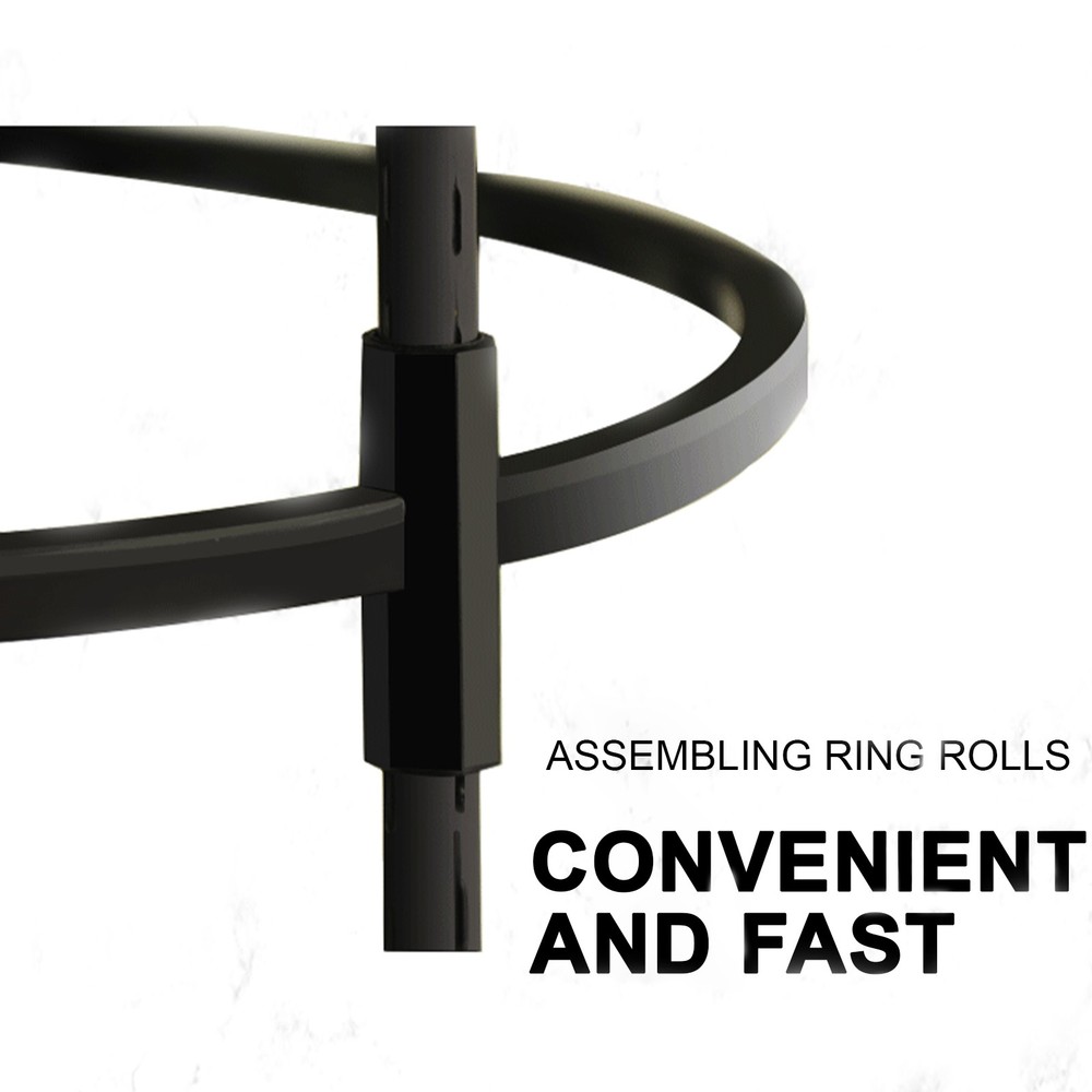 150cm Black 11mm U-Shape Climbing Frame 28cm Ring Diameter