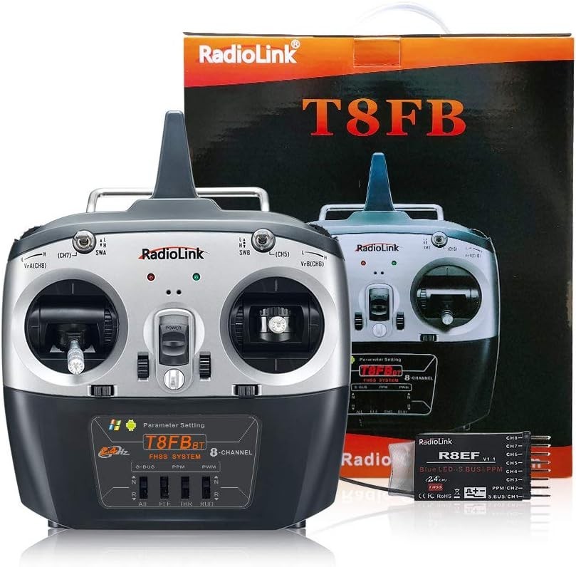8 Channels 2.4GHz RC Remote Transmitter and R8EF Receiver APP Parameter Setup...