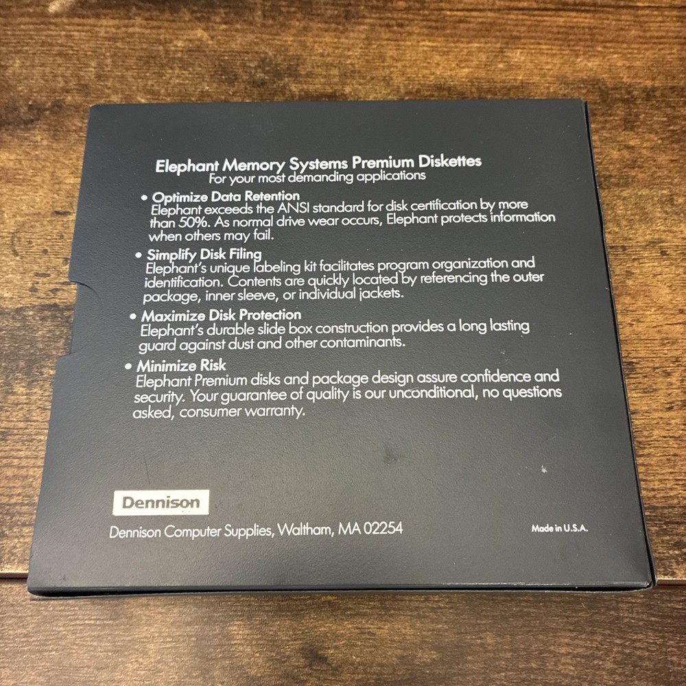 Elephant Memory Systems Single Sided Double Density Dennison DS DD 92-870-1
