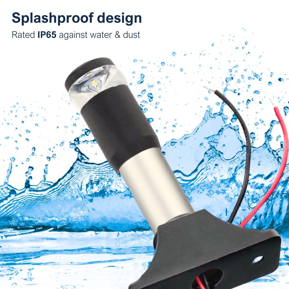 Pactrade Marine 4.5" White All-Round Light (Fixed Base, Surface Mount)