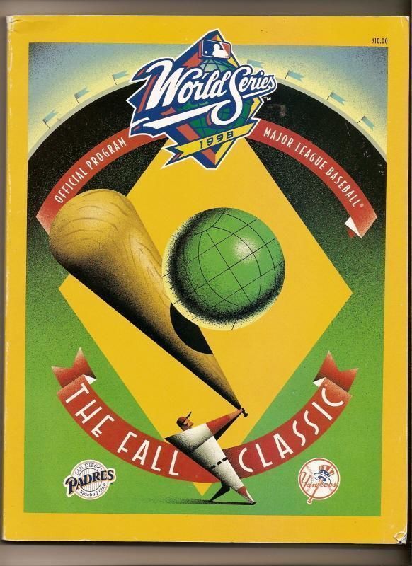 1998 World Series Game Program Yankees Padres