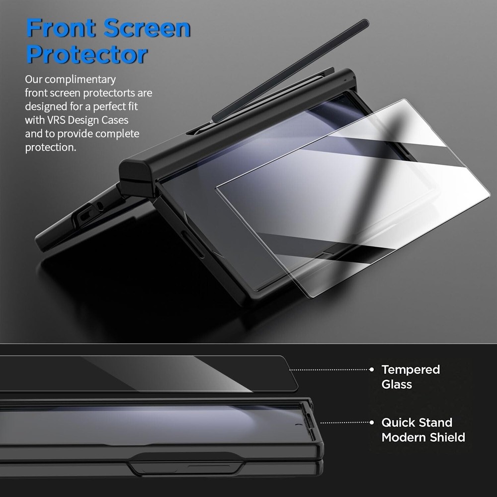 for Galaxy Z Fold 6 Case Original Builtin Screen Protector with S Pen Holder 360