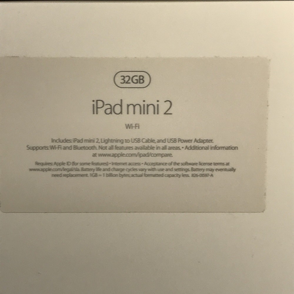 iPad Mini 2 Box 32GB NO iPad BOX ONLY