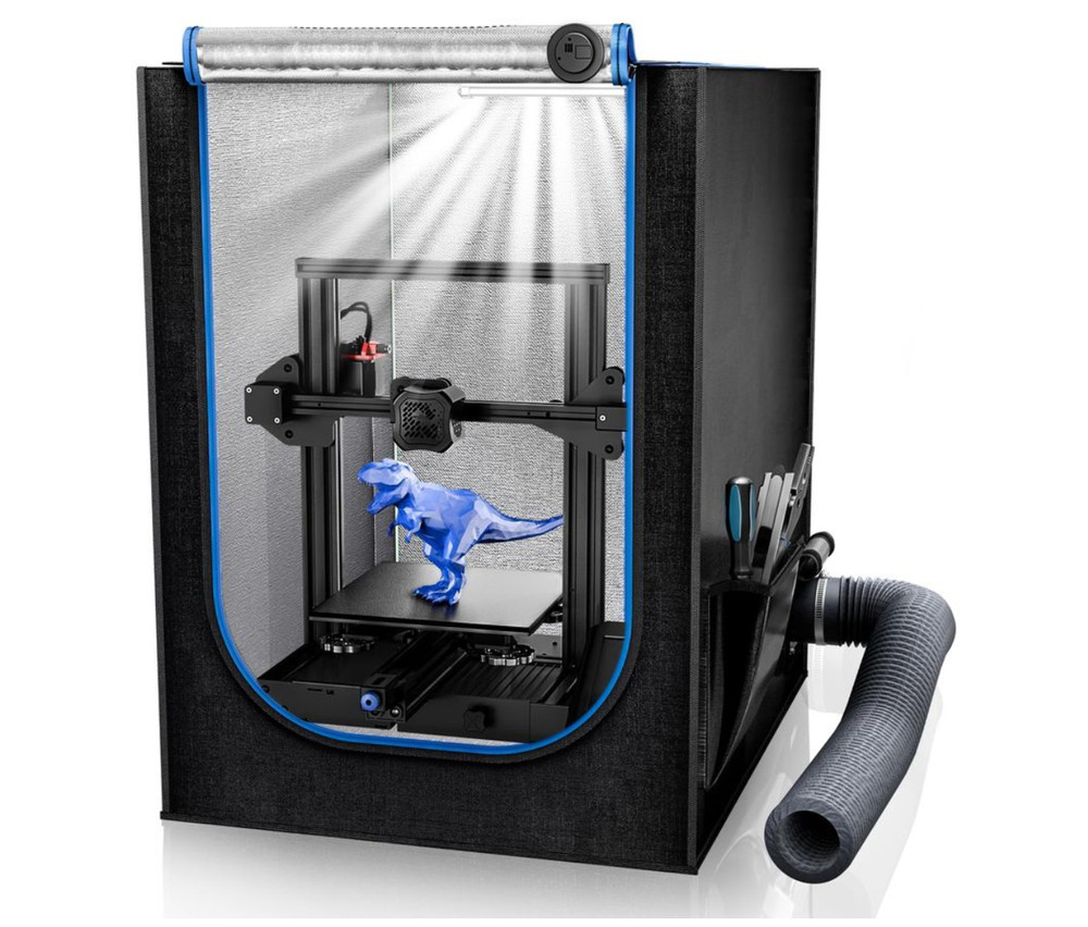3D Printer Enclosure with Ventilation Kit LED Light ThermoHygrometer