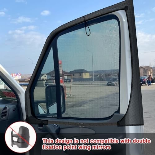 Universal Bug Screen for Front Doors - Fits Promaster, Sprinter, Metris & More