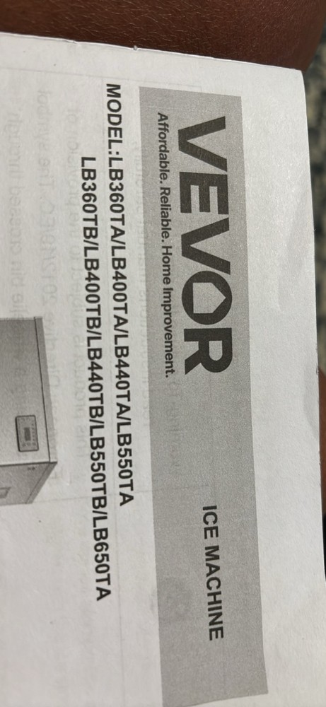 vevor ice machine water pump