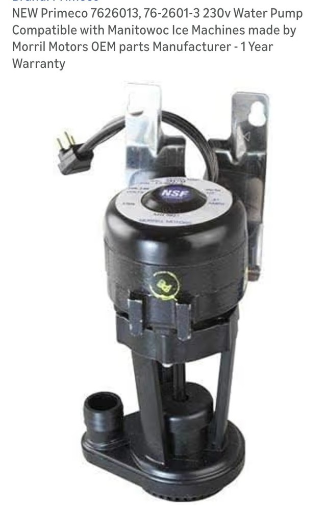 Primeco Manitowoc Ice Machine Water Pump 762013