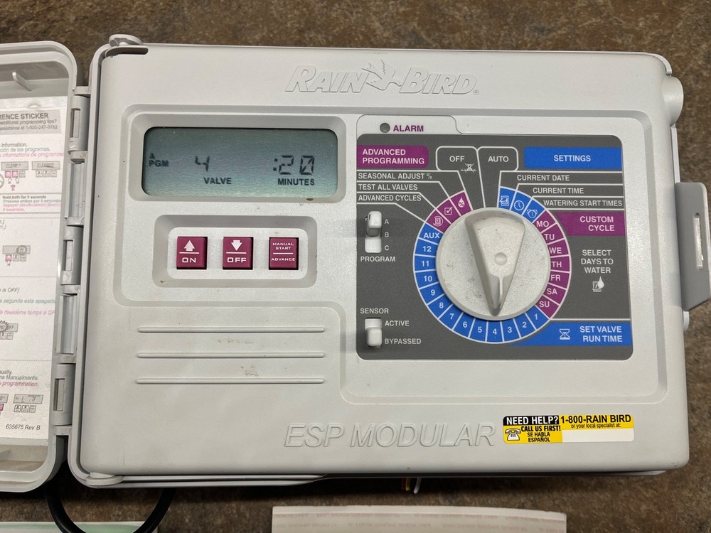 Rain Bird ESP-M ESP Modular 4 Station Sprinkler Irrigation Controller Timer