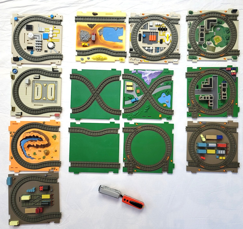 2004 Basic Fun XTS Train System Expandable Pieces Mini Track Expansion Lot of 13