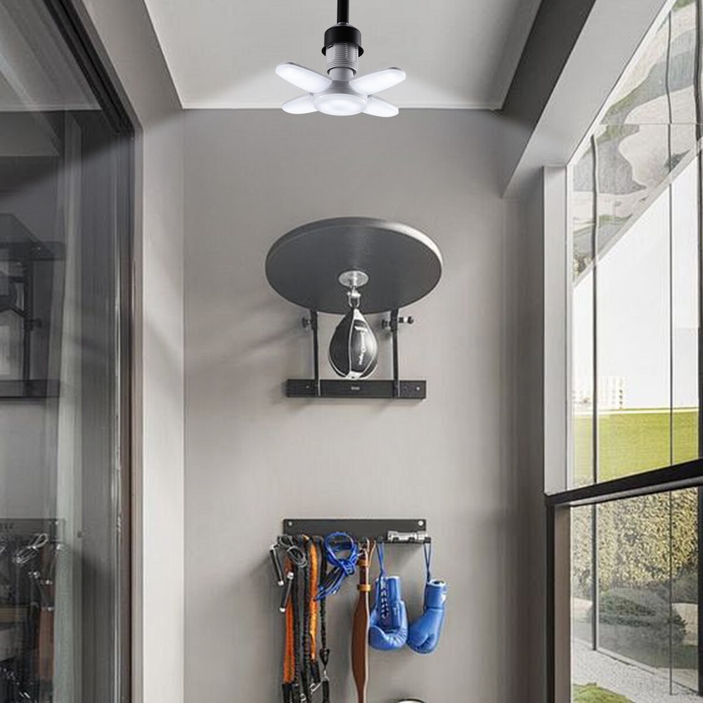 E27 LED Garage Light Bulb 28W Deformable Ceiling Fixture Lights Workshop Lamp