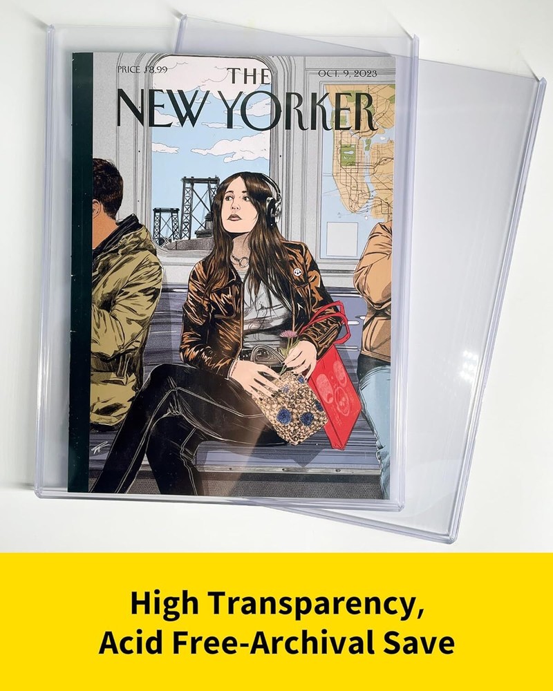 Magazine Toploader - 7mm Thick Plastic Sleeves, 9x11.5 Top Loader Clear