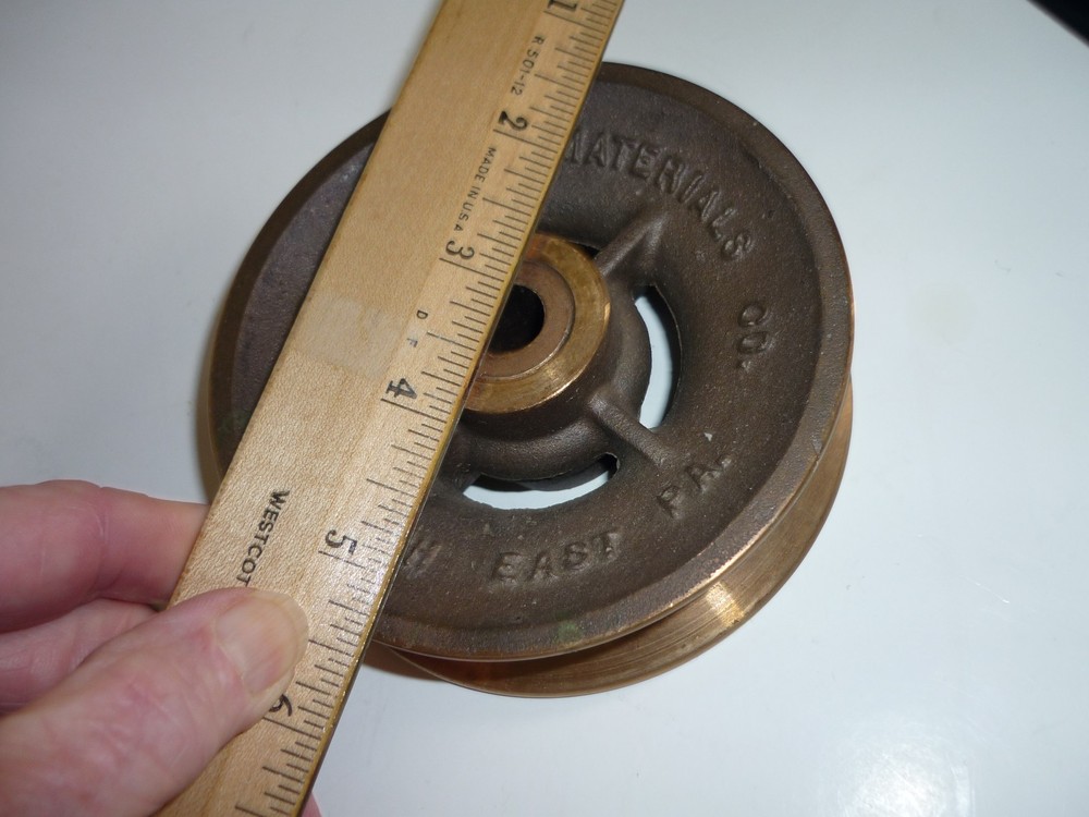 Vintage Brass 4 Inch Pulley