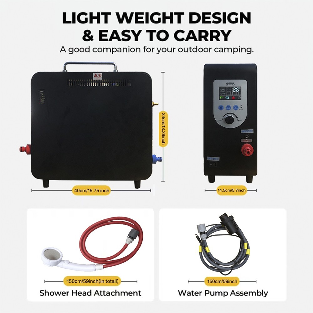 Propane Portable Water Heater Countertop Instant Camping Shower For Outdoors B