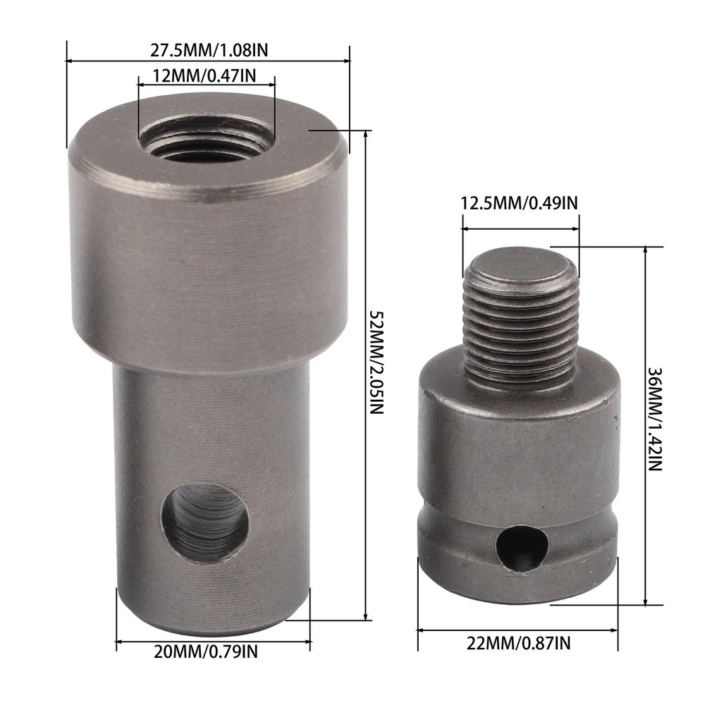 4 Interface Earth Auger Adapter Tool Compatible with Hammer Machine Drill