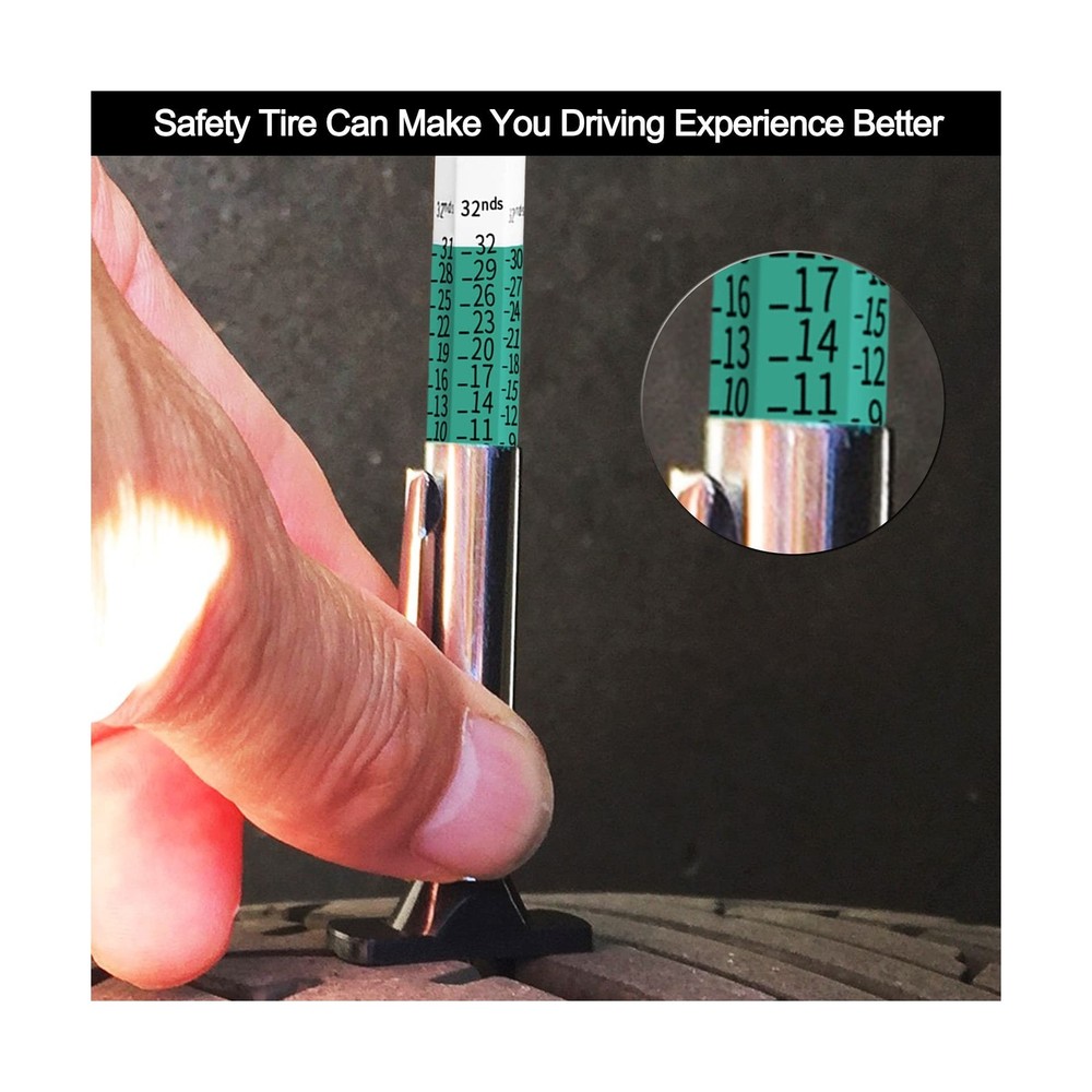 GODESON 88702 Smart Color Coded Tire Tread Depth Gauge 1 Pack