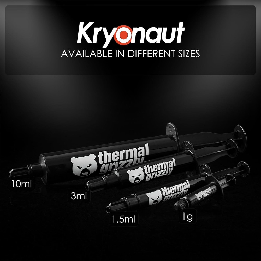 Kryonaut - 1 Gram - Extremely High Performance Thermal Paste + 12 Cleaning Wi...