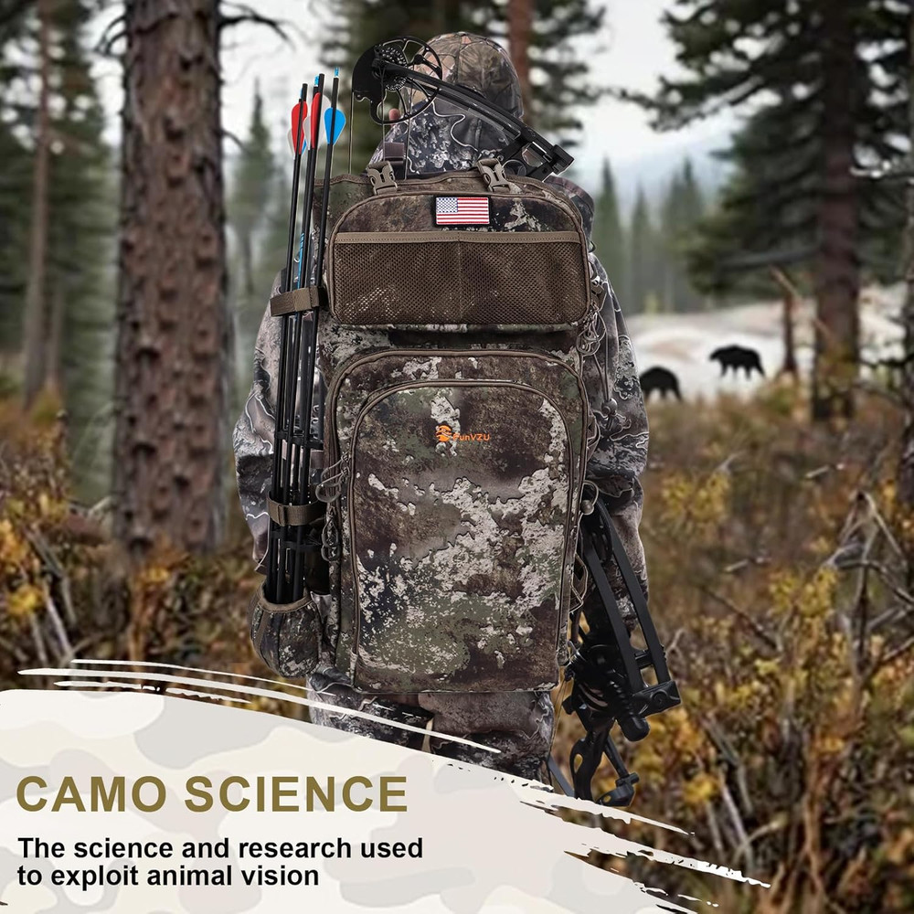 Hunting Backpack Saddle Bag w/ Bow Holder Large Compound Bow Duffle Pack