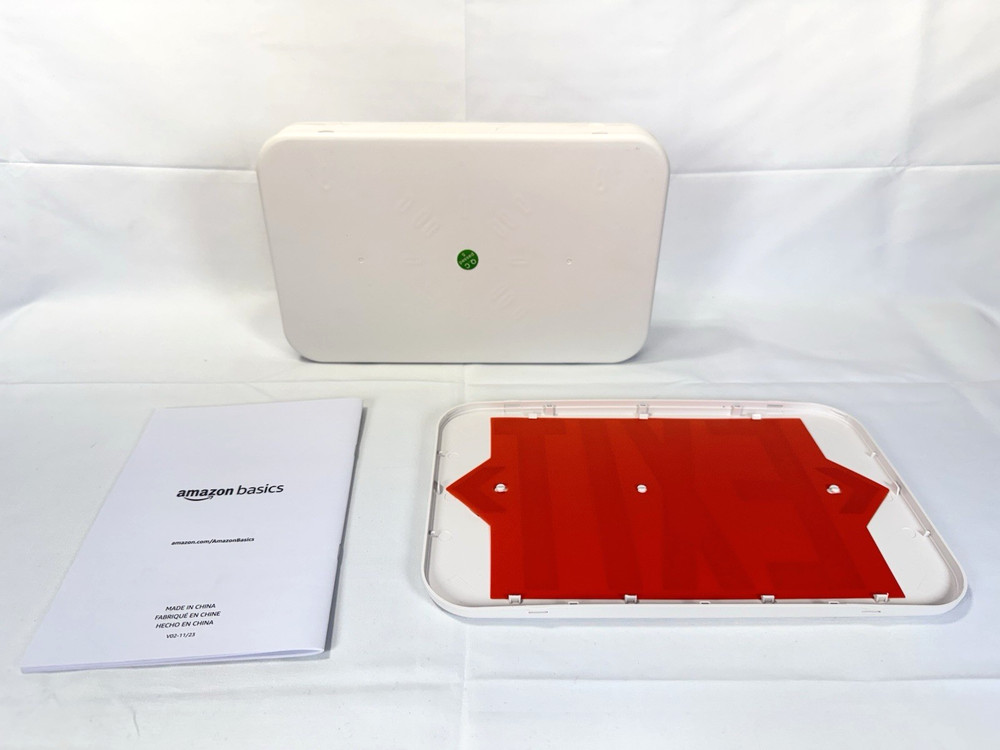 Two Amazon Commercial LED Emergency Exit Signs Battery Backup Open Boxes 2 sided