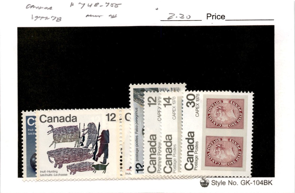 Canada, Postage Stamp, #748-755 Mint NH, 1977 (AB)