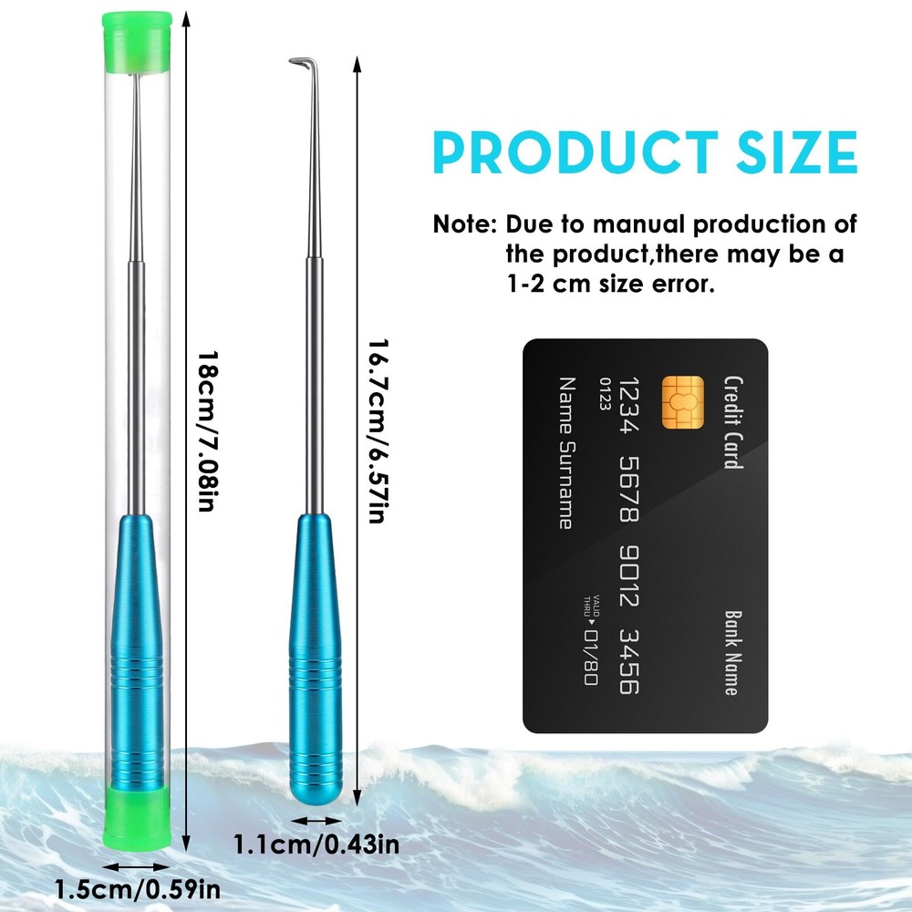 4 Pcs Fish Hook Quick Remover Tool Fish Hook Extractor with Storage Tubes