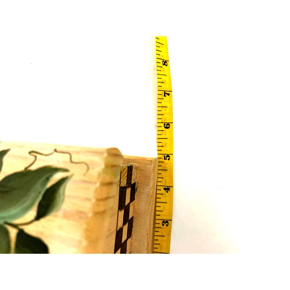 Vintage Hand Painted Vegitables 2 Section Box Signed Jeneane Pike 2000