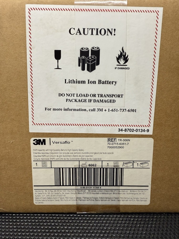 3M Versaflo TR-306N Package, w/ Battery