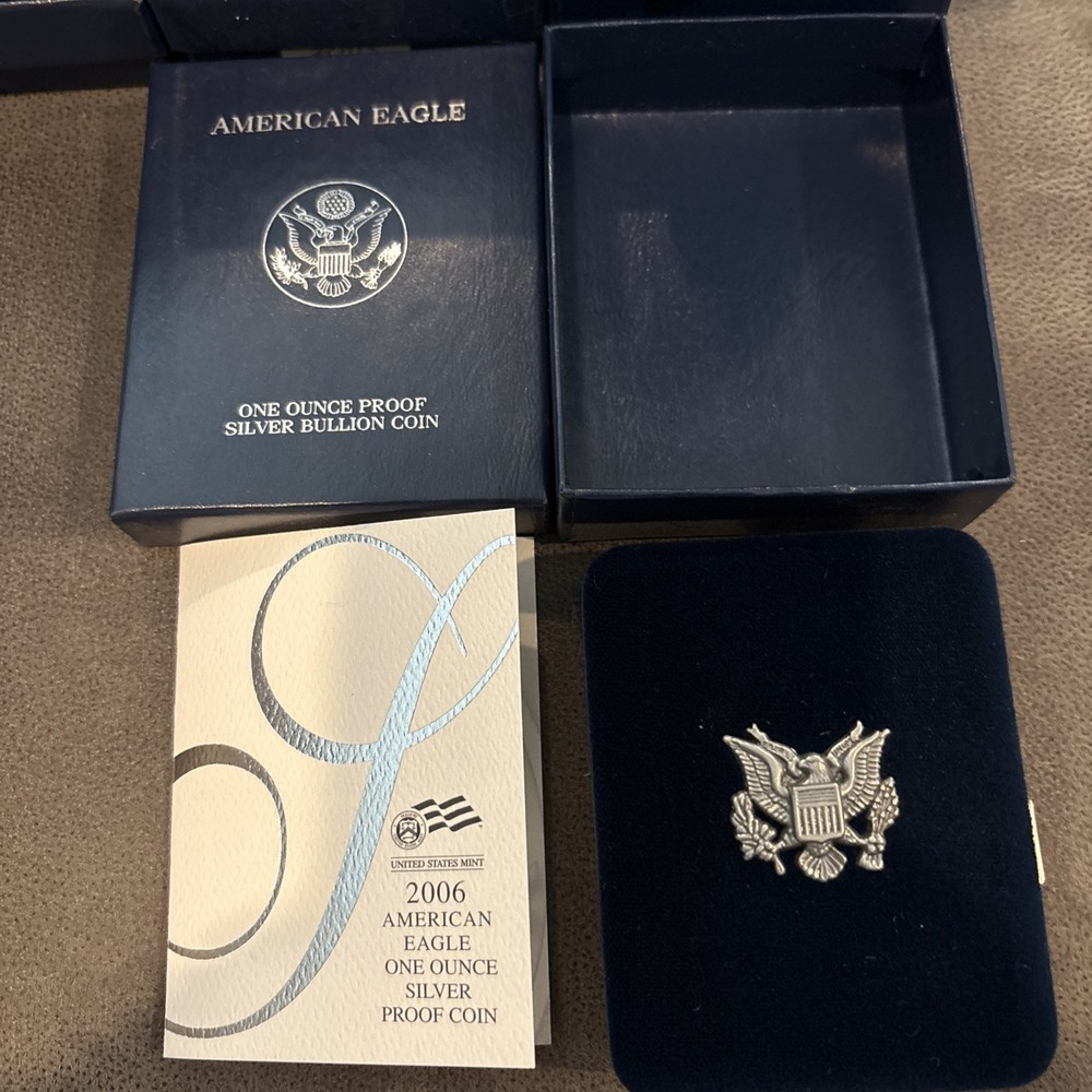2006 Proof $1 American Silver Eagle Box & COA | No Coin