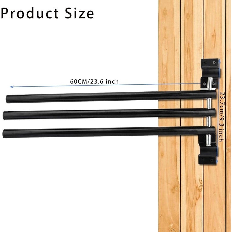 Heavy Duty Swinging Saddle Pad Rack Wall Mount Organizer Blankets Tack Storage