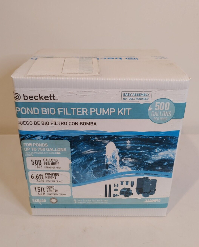 Beckett Biological Pond Filter Pump Kit 7202010 5XB400