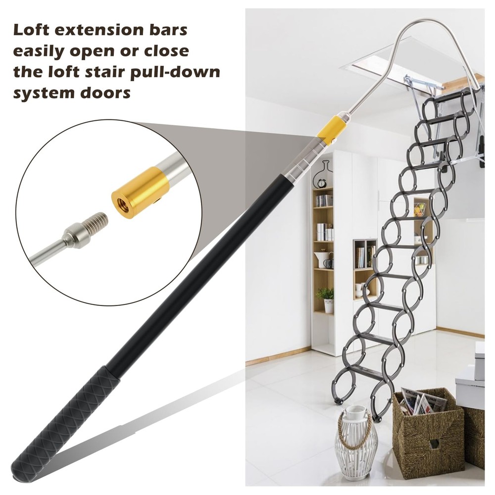 1 Set 63 Inch Attic Pull Down Hook Attic Ladder Pull Down Hook Attic Ladder P...
