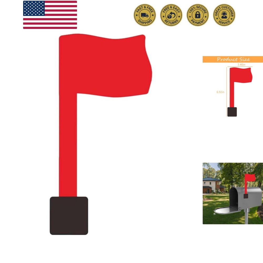Mailbox Replacement Flag Kit Red Flag for Mailbox Universal Replacement with ...