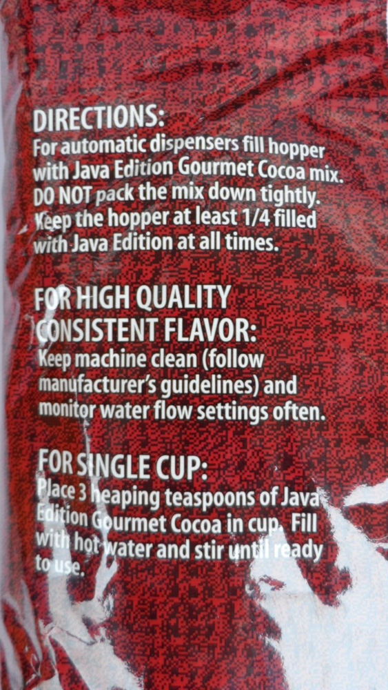 Java Edition Gourmet COCOA Chocolate Supreme 2 Lb