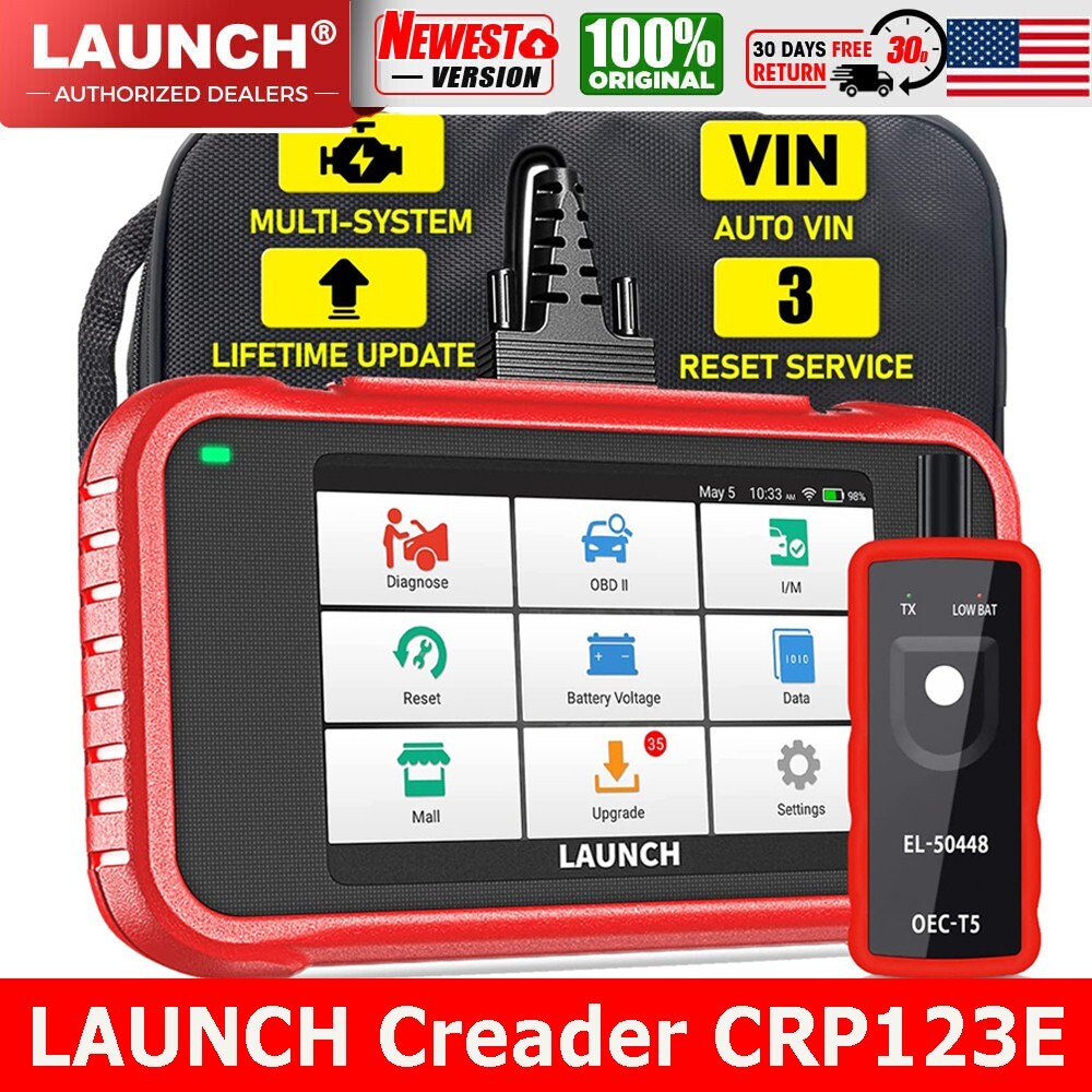 LAUNCH CRP123E Elite Car OBD2 Scanner Code Reader Engine ABS SRS Diagnostic Tool