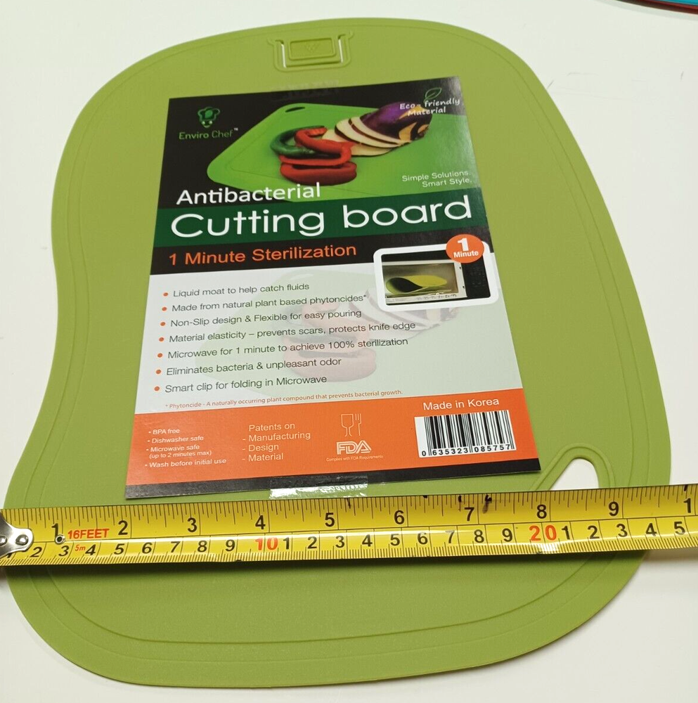 CUTTING BOARD MATS CHOPPING 3PC. PHYTONCIDE ANTIBACTERIAL BENDABLE MATERIAL
