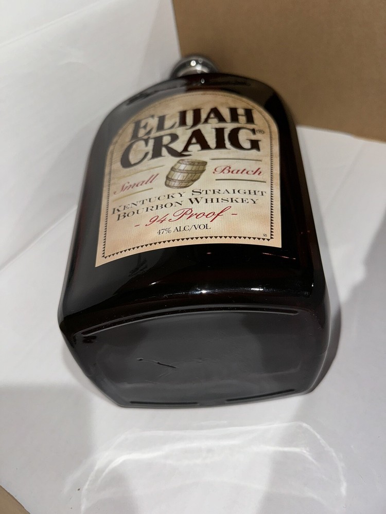 Elijah Craig Small Batch Bourbon Bottle Pre-fire Empty Display 17" 5 Qt Fillable