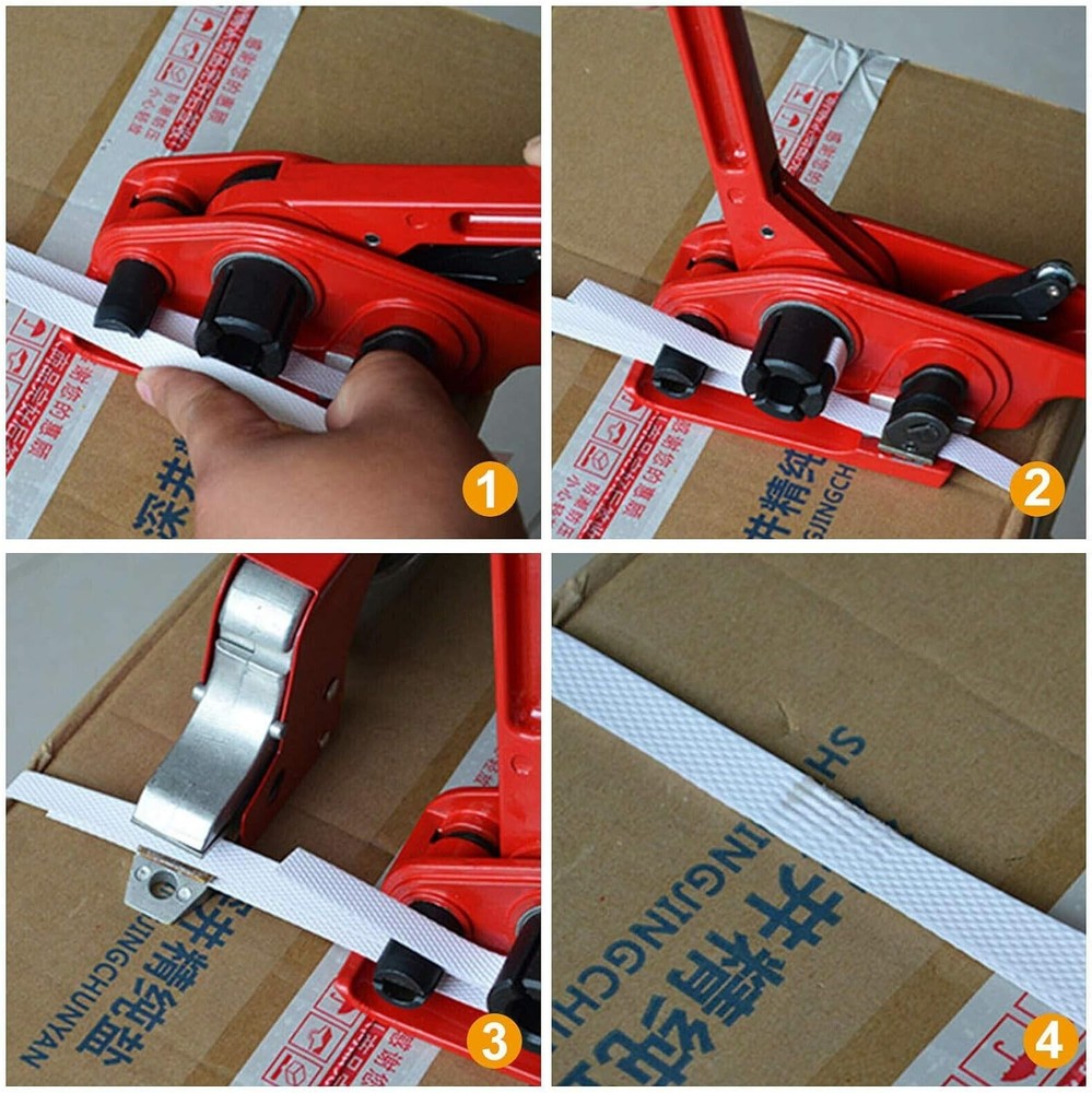Efficient Manual Strapping Tool Kit with Tensioner & Sealer - Portable Design