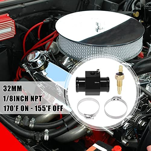 1 Set Auto Engine Coolant Temperature Sensor Switch Radiator Hose Fitting 32mm