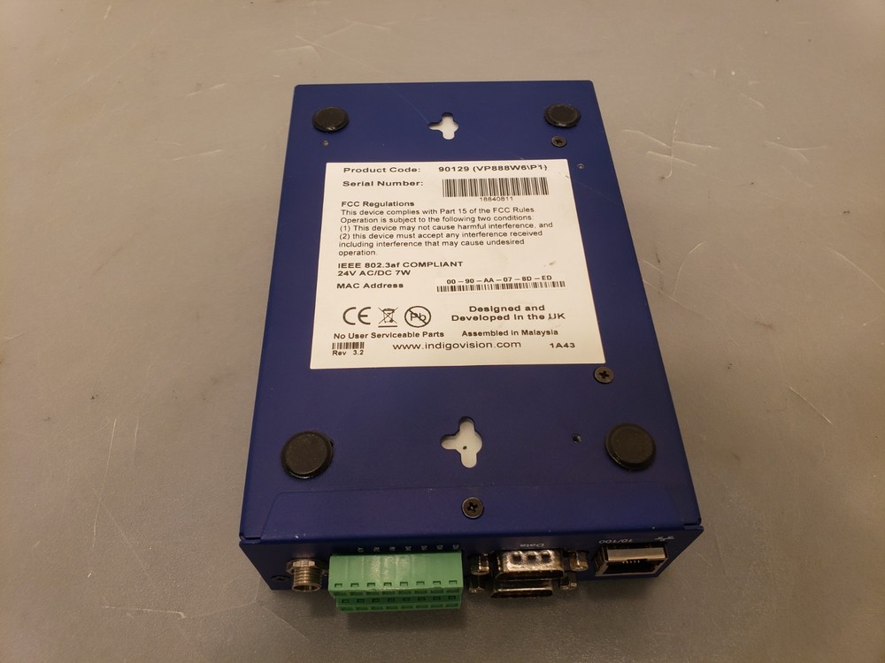 IndigoVision 90129 VP888W6\P1 TX-RX-AUDIO-Encoder Transmitter